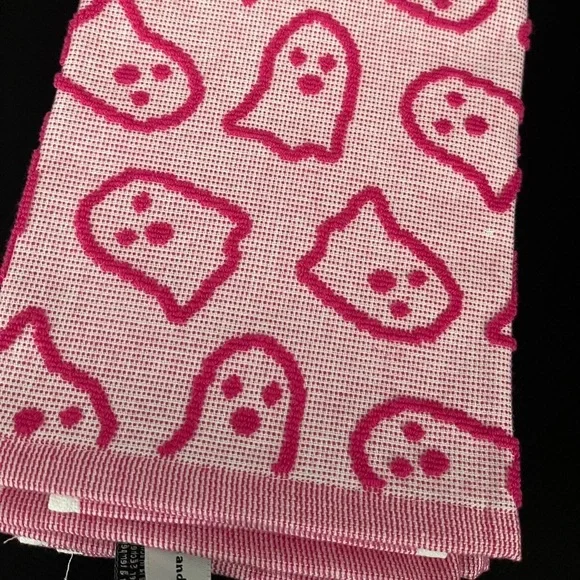 Cupcakes & Cashmere Pink Ghost Halloween Dish Towel Set of 2 NWT - Picture 5 of 5